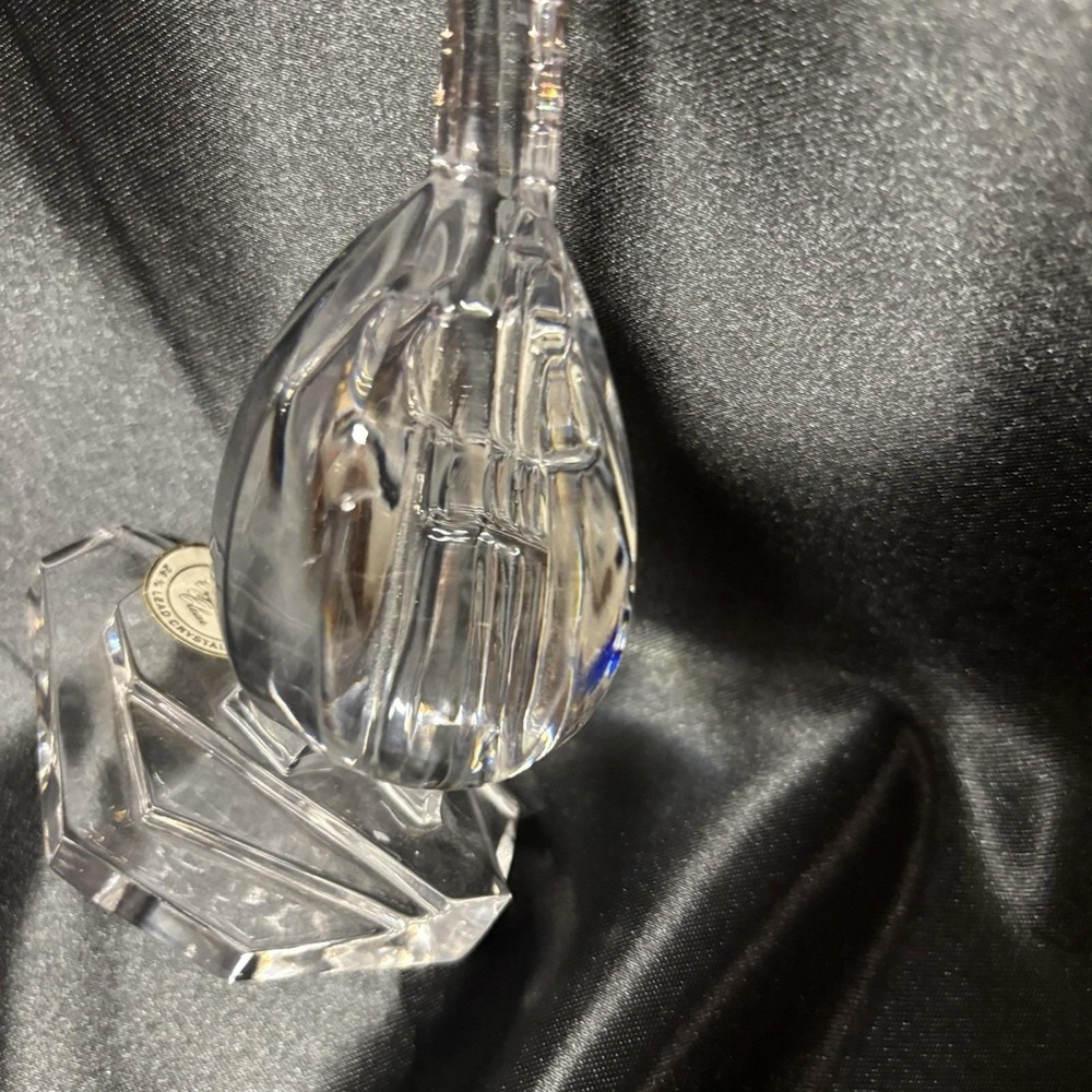 Vintage Kristakolor 6" 24% Lead Crystal‎ Glass Band Instrument Mandolin - Picture 2 of 8